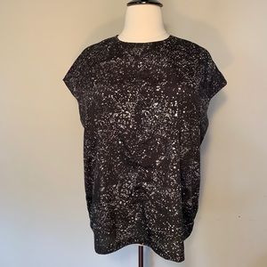DKNYC Galaxy/Splatter Blouse - size 2X